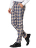 Skinny Plaid Casual Bussiness Checked Dress Pants