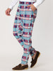 Flat Front Plaid Print Business Checked Dress Pants