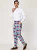 Flat Front Plaid Print Business Checked Dress Pants