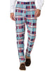 Flat Front Plaid Print Business Checked Dress Pants