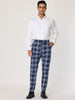Flat Front Plaid Print Business Checked Dress Pants
