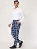 Flat Front Plaid Print Business Checked Dress Pants
