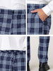 Flat Front Plaid Print Business Checked Dress Pants