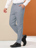 Solid Color Flat Front Skinny Business Dress Pants