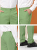 Solid Color Flat Front Skinny Business Dress Pants