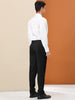 Solid Color Flat Front Skinny Business Dress Pants