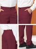 Solid Color Flat Front Skinny Business Dress Pants