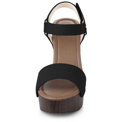 Perphy Platform Slingback High Heel Chunky Heels Sandals