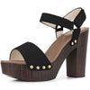 Perphy Platform Slingback High Heel Chunky Heels Sandals