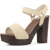 Perphy Platform Slingback High Heel Chunky Heels Sandals