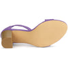 Perphy Ankle Strap Scalloped Chunky Heels Sandals