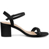 Perphy Slingback Woven Buckle Chunky Heels Sandals
