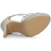 Perphy Glitter Platform Strappy Stiletto Heel Sandals