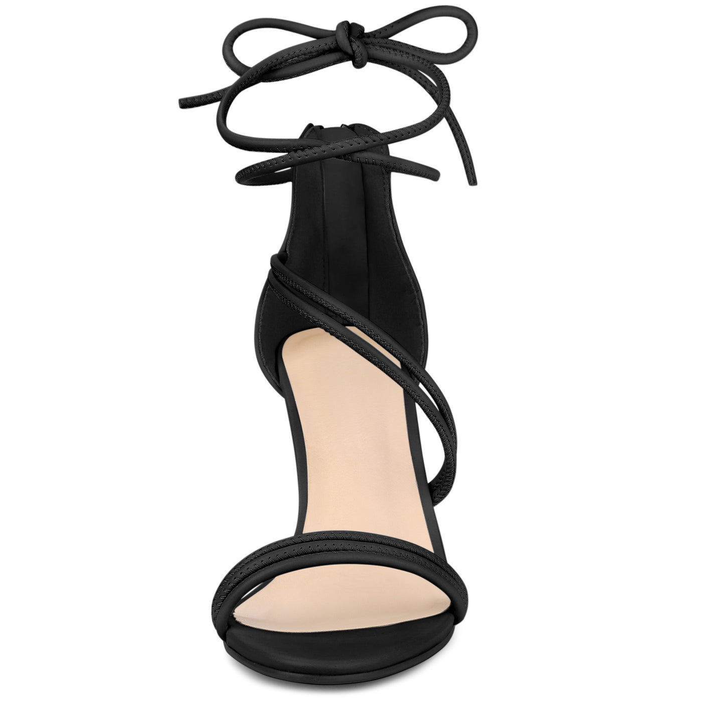 Bublédon Perphy Open Toe Strappy Lace Up Chunky Heel Sandals