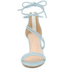 Perphy Open Toe Strappy Lace Up Chunky Heel Sandals