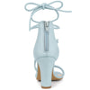 Perphy Open Toe Strappy Lace Up Chunky Heel Sandals