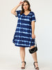 Relax Fit Knit V Neck Short Sleeve Dress
