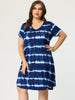 Relax Fit Knit V Neck Short Sleeve Dress