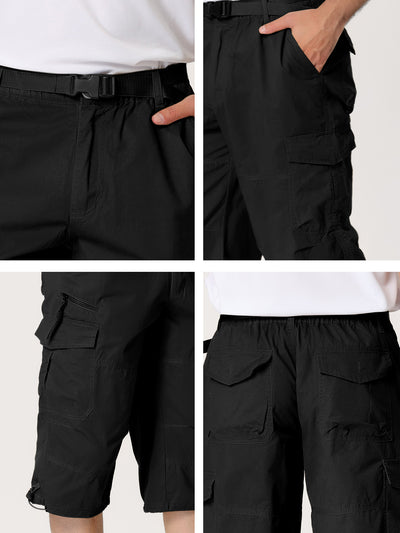 Below Knee Outdoor Multi-pocket Capri Cargo Shorts