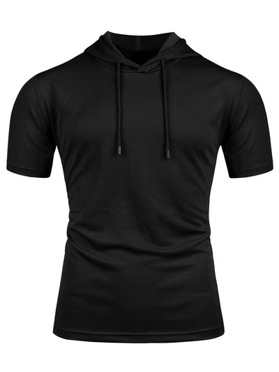 Short Sleeve Solid Color Lightweight Workout Hoodies