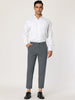 Flat Front Solid Color Crop Ankle-Length Dress Pants