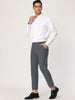 Flat Front Solid Color Crop Ankle-Length Dress Pants