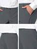 Flat Front Solid Color Crop Ankle-Length Dress Pants