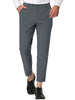 Flat Front Solid Color Crop Ankle-Length Dress Pants