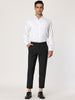 Flat Front Solid Color Crop Ankle-Length Dress Pants