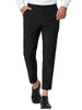 Flat Front Solid Color Crop Ankle-Length Dress Pants