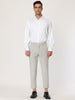 Flat Front Solid Color Crop Ankle-Length Dress Pants