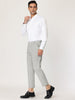 Flat Front Solid Color Crop Ankle-Length Dress Pants