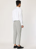 Flat Front Solid Color Crop Ankle-Length Dress Pants
