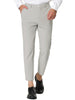 Flat Front Solid Color Crop Ankle-Length Dress Pants