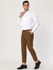 Flat Front Solid Color Crop Ankle-Length Dress Pants