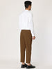 Flat Front Solid Color Crop Ankle-Length Dress Pants