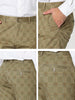 Smart Casual Plaid Flat Front Business Check Pants