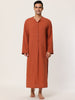 Cotton Solid Color Sleep Shirt Side Split Long Gown