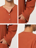Cotton Solid Color Sleep Shirt Side Split Long Gown