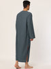 Cotton Solid Color Sleep Shirt Side Split Long Gown