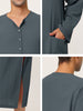 Cotton Solid Color Sleep Shirt Side Split Long Gown