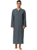 Cotton Solid Color Sleep Shirt Side Split Long Gown