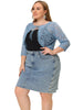 Knit H Line Collarless 3/4 Sleeve Bolero