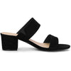 Perphy Open Toe Dual Straps Block Heels Slide Sandals