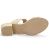 Perphy Open Toe Dual Straps Block Heels Slide Sandals