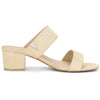 Perphy Open Toe Dual Straps Block Heels Slide Sandals