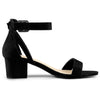 Perphy Open Toe Ankle Strap Chunky High Heels Sandals