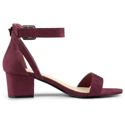 Perphy Open Toe Ankle Strap Chunky High Heels Sandals