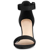 Perphy Ankle Strap Open Toe Chunky High Heels Sandals