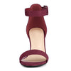 Perphy Ankle Strap Open Toe Chunky High Heels Sandals